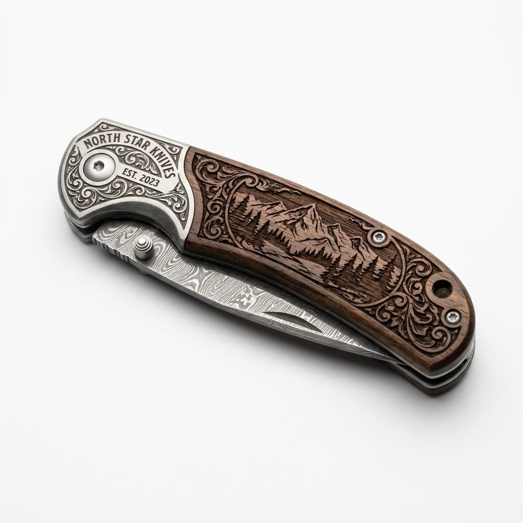 Engraved Pocket Knife Mockup