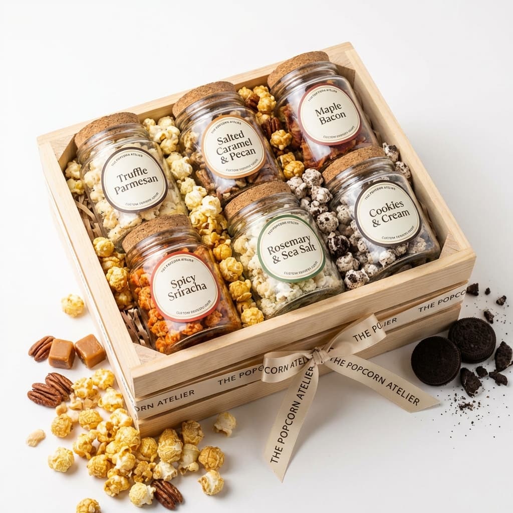 Gourmet Popcorn Set Mockup