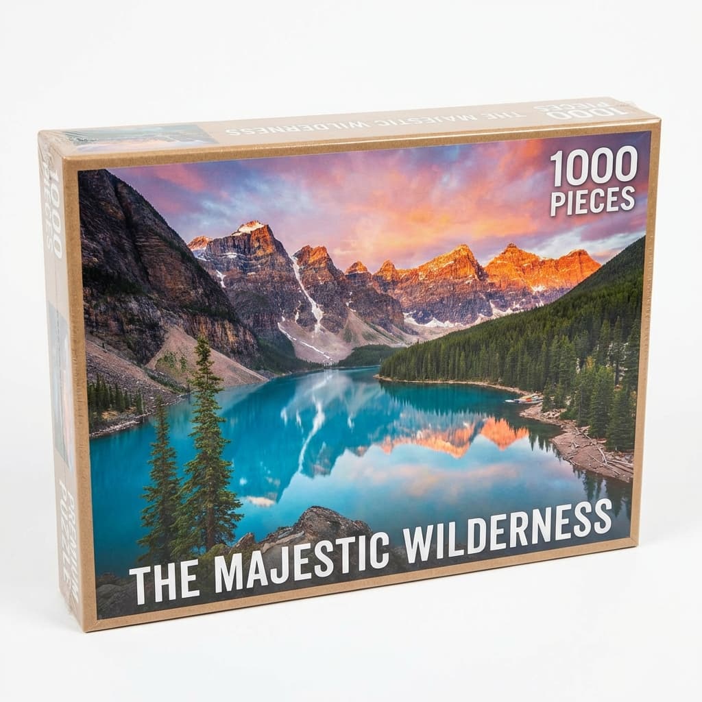 Puzzle 1000 Pieces Mockup