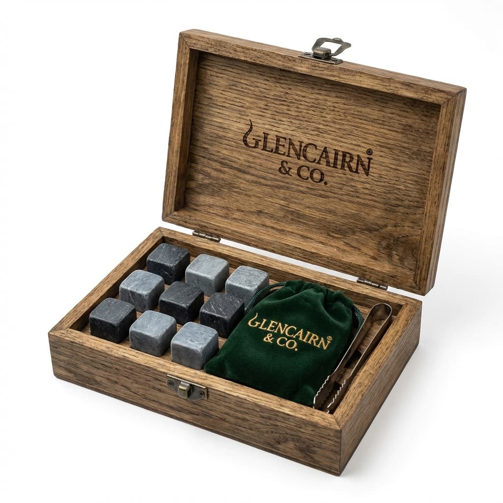 Premium Whiskey Stones Mockup