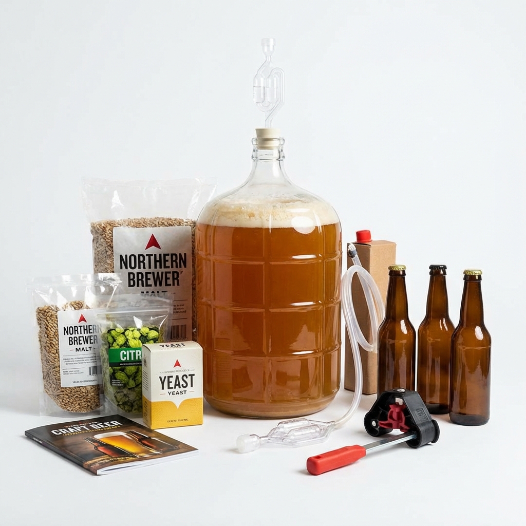 Craft Beer Brewing Kit Mockup