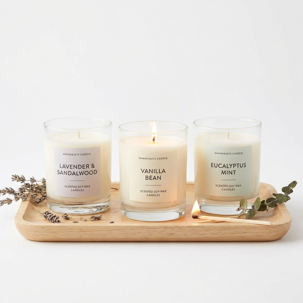 Scented Candle Set Mockup