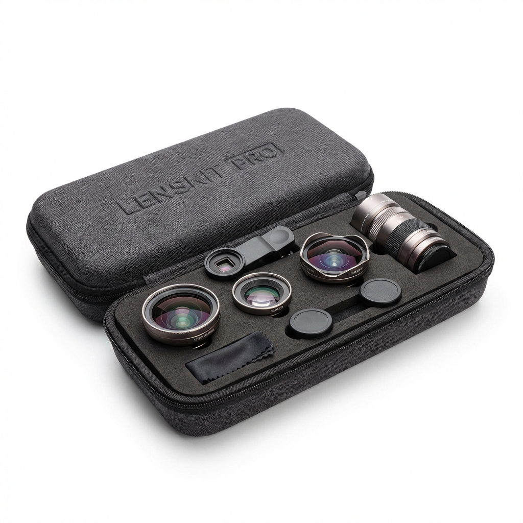 Phone Camera Lens Kit Mockup