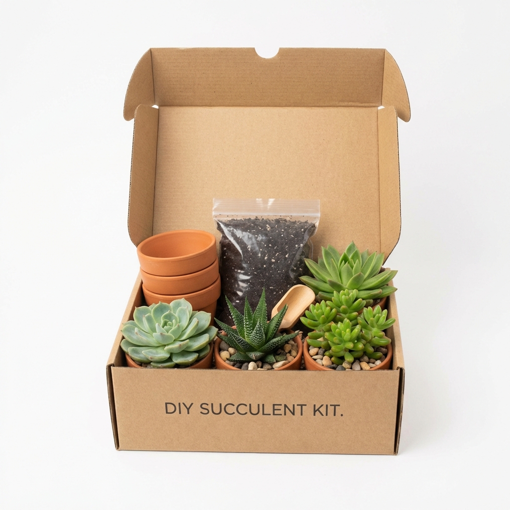 Succulent Plant Kit Mockup
