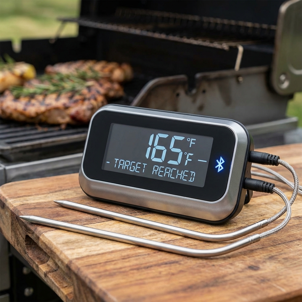 Bluetooth Grill Thermometer Mockup