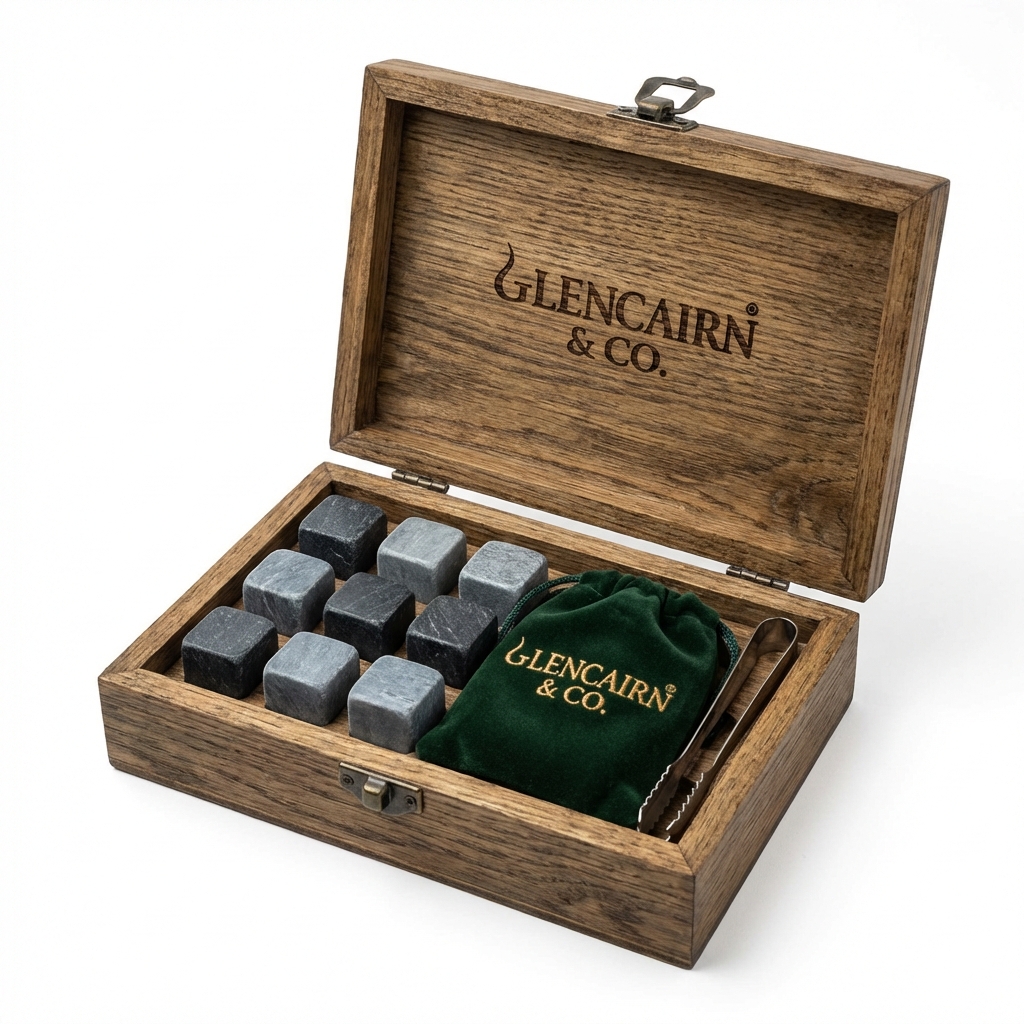 Premium Whiskey Stones Mockup